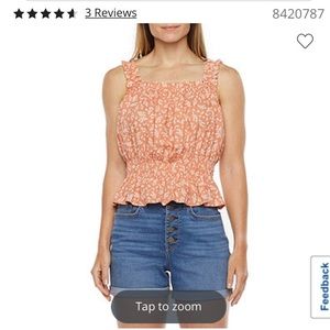 NWT Womens XL square neck sleeveless top